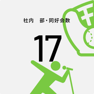 社内 部・同好会数 17